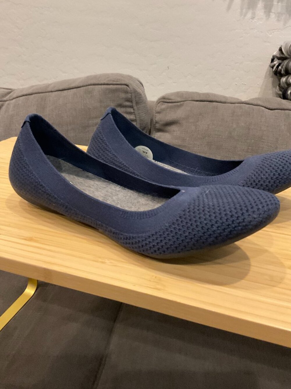 Allbirds Tree Breezer Ballet Flats Navy Blue Womens Size 9